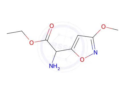 Chemical structure of Ethyl 2-amino-2-(3-methoxyisoxazol-5-yl)acetate