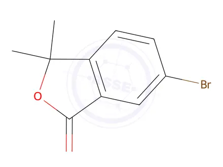 Chemical structure of 1(3H)-isobenzofuranone, 6-bromo-3,3-dimethyl-