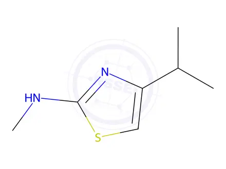 Chemical structure of 2-methylamino-4-isopropyl thiazole
