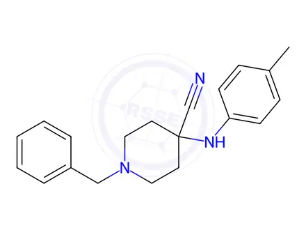Chemical structure of 1-Benzyl-4-(p-toluidino)piperidine-4-carbonitrile