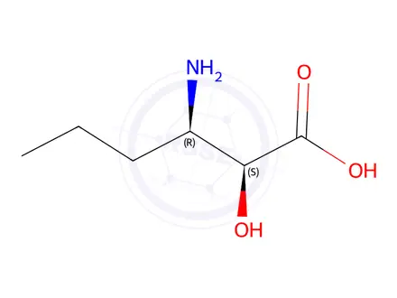 Chemical structure of (2S,3R)-3-Amino-2-hydroxyhexanoicacid