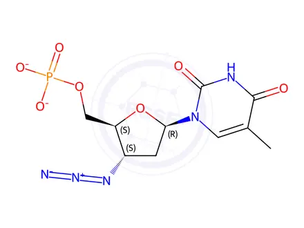 Chemical structure of Zidovudine Monophosphate