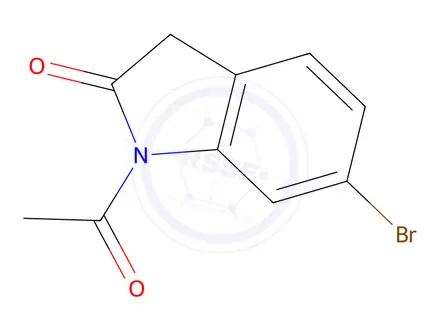 Chemical structure of 1-Acetyl-6-bromoindolin-2-one