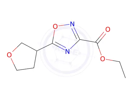 Chemical structure of Ethyl 5-(tetrahydrofuran-3-yl)-1,2,4-oxadiazole-3-carboxylate