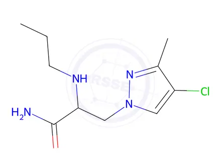 Chemical structure of 3-(4-Chloro-3-methyl-1h-pyrazol-1-yl)-2-(propylamino)propanamide