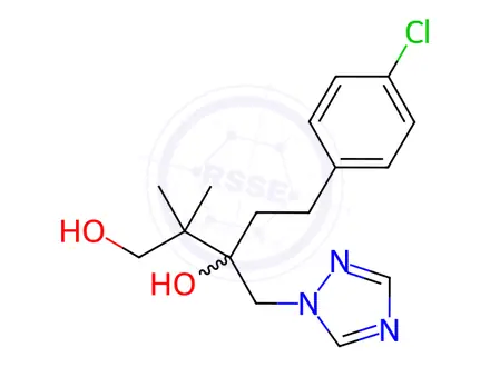 Chemical structure of Tebuconazole tert butyl hydroxyl group
