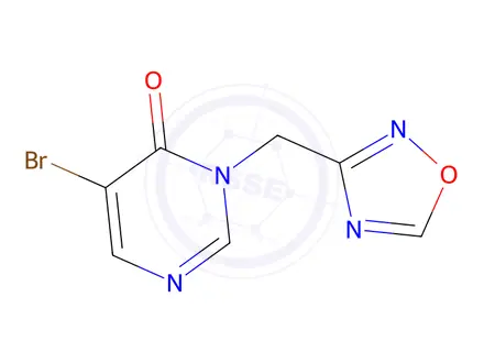 Chemical structure of 5-Bromo-3-(1,2,4-oxadiazol-3-ylmethyl)-3,4-dihydropyrimidin-4-one