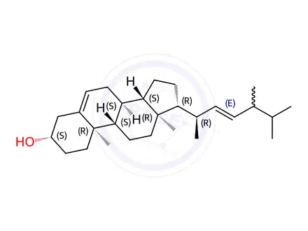 Chemical structure of (24xi)-ergosta-5,22(E)-dien-3beta-ol
