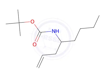 Chemical structure of N-Boc-(+/-)-oct-1-en-4-amine