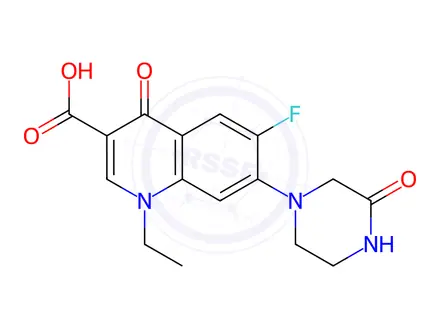 Chemical structure of 4-Oxo Norfloxacin