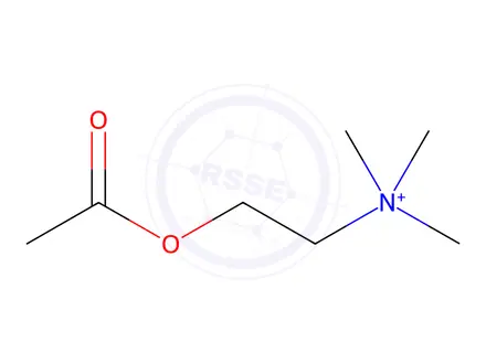 Chemical structure of Acetylcholine