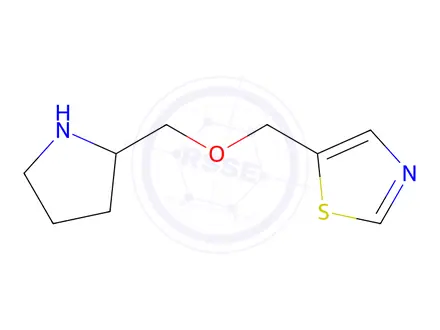 Chemical structure of 5-{[(Pyrrolidin-2-yl)methoxy]methyl}-1,3-thiazole