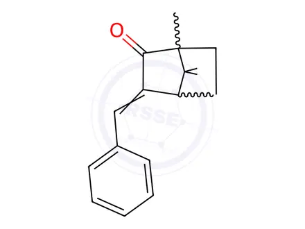 Chemical structure of 3-Benzylidenecamphor
