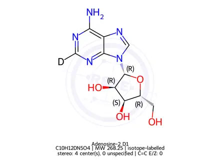 Chemical structure of Adenosine-2 D1