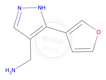 Chemical structure of (3-(furan-3-yl)-1h-pyrazol-4-yl)methanamine