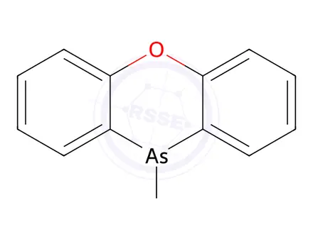 Chemical structure of 10,10'-Bi(10H-phenoxarsine)