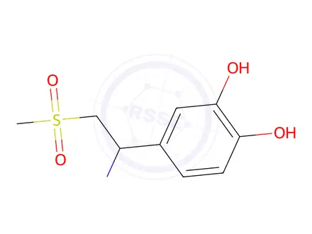 Chemical structure of 4-(1-Amino-2-(methylsulfonyl)ethyl)benzene-1,2-diol