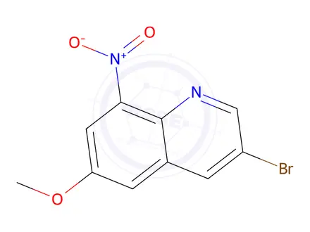 Chemical structure of 3-Bromo-6-methoxy-8-nitroquinoline