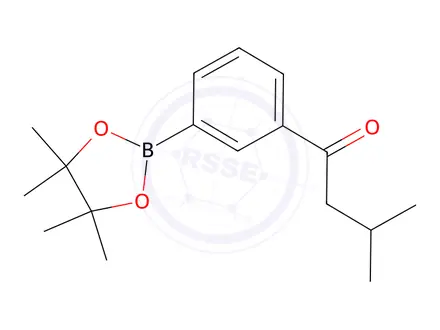 Chemical structure of 3-Methyl-1-(3-(4,4,5,5-tetramethyl-1,3,2-dioxaborolan-2-yl)phenyl)butan-1-one