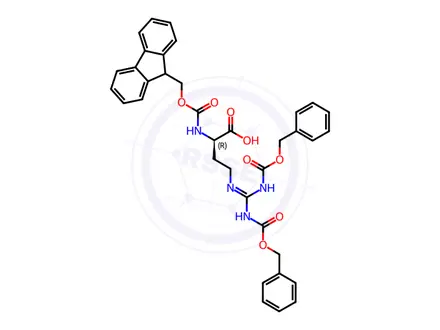 Chemical structure of Fmoc-D-norArg(Z)2-OH