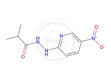 Chemical structure of 2-methyl-N’-(5-nitropyridin-2-yl)propanehydrazide