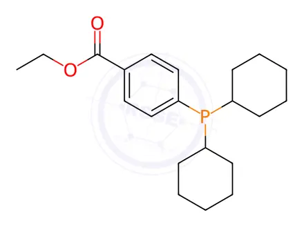 Chemical structure of Ethyl 4-dicyclohexylphosphanylbenzoate