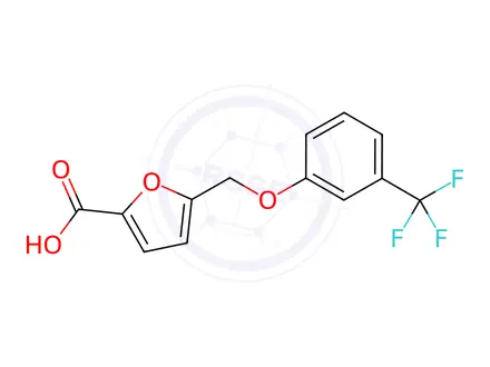 Chemical structure of 5-{[3-(Trifluoromethyl)phenoxy]-methyl}-2-furoic acid
