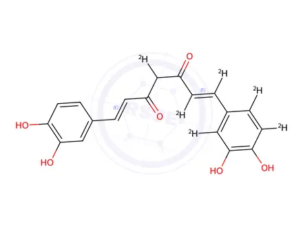 Chemical structure of Didemethyl Curcumin-d6
