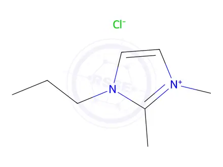 Chemical structure of 1,2-Dimethyl-3-propyl-1H-imidazol-3-ium chloride