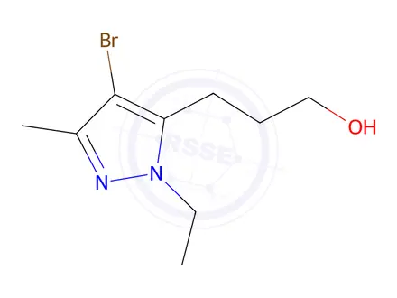 Chemical structure of 3-(4-Bromo-1-ethyl-3-methyl-1h-pyrazol-5-yl)propan-1-ol