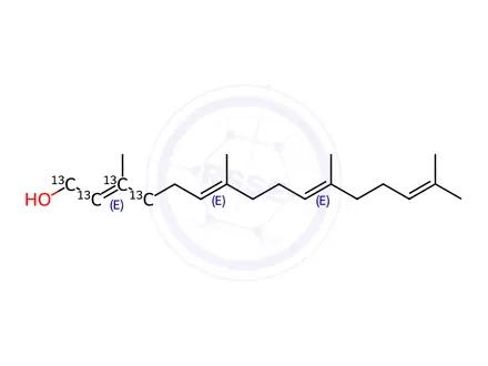 Chemical structure of Geranylgeraniol-13C4