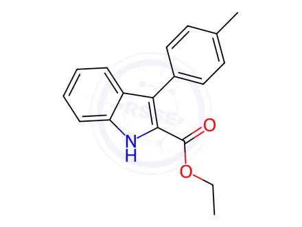 Chemical structure of Ethyl 3-(4-methylphenyl)-1H-indole-2-carboxylate