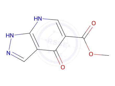 Chemical structure of 4-Hydroxy-1H-pyrazolo[3,4-b]pyridine-5-carboxylic acid methyl ester
