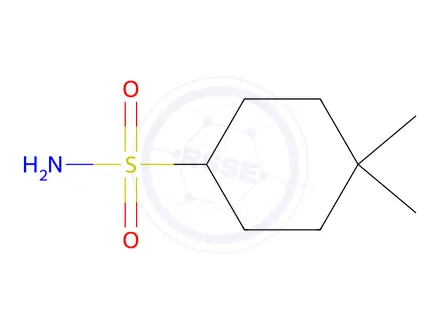 Chemical structure of 4,4-dimethylcyclohexane-1-sulfonamide
