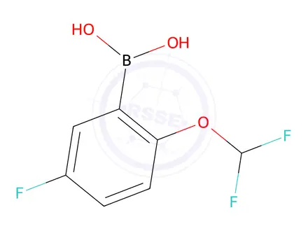 Chemical structure of (2-(Difluoromethoxy)-5-fluorophenyl)boronic acid