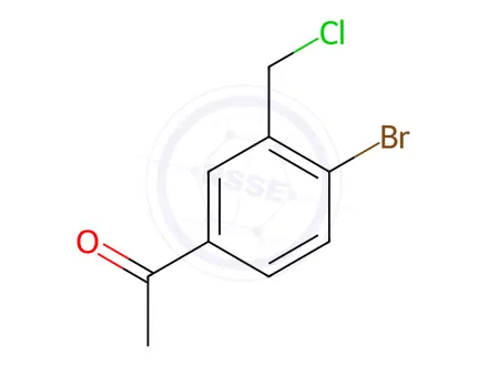 Chemical structure of 1-(4-Bromo-3-(chloromethyl)phenyl)ethan-1-one