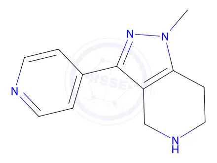 Chemical structure of 1-methyl-3-(pyridin-4-yl)-4,5,6,7-tetrahydro-1h-pyrazolo[4,3-c]pyridine