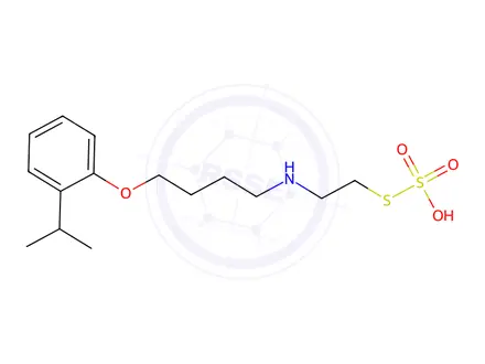 Chemical structure of Thiosulfuric acid hydrogen S-[2-[[4-(2-isopropylphenoxy)butyl]amino]ethyl] ester
