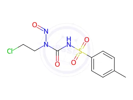 Chemical structure of N-[[(2-Chloroethyl)nitrosoamino]carbonyl]-4-methylbenzenesulfonamide