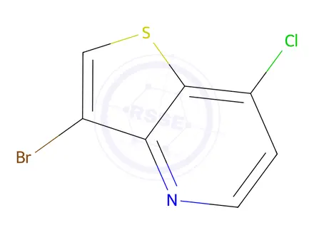 Chemical structure of 3-bromo-7-chloro-thieno[3,2-b]pyridine
