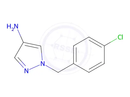 Chemical structure of 1-[(4-Chlorophenyl)methyl]-1H-pyrazol-4-amine