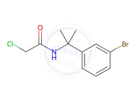 Chemical structure of N-(2-(3-Bromophenyl)propan-2-yl)-2-chloroacetamide