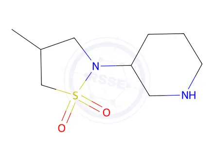 Chemical structure of 4-Methyl-2-(piperidin-3-yl)isothiazolidine 1,1-dioxide
