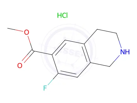 Chemical structure of Methyl 7-fluoro-1,2,3,4-tetrahydroisoquinoline-6-carboxylate (hydrochloride)