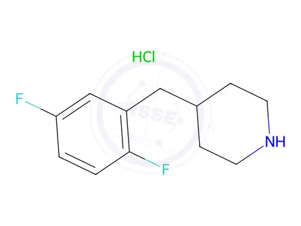 Chemical structure of 4-(2,5-Difluorobenzyl)piperidine hydrochloride