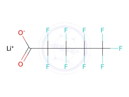 Chemical structure of Lithium perfluoropentanoate