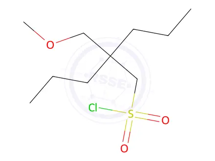 Chemical structure of 2-(Methoxymethyl)-2-propylpentane-1-sulfonyl chloride