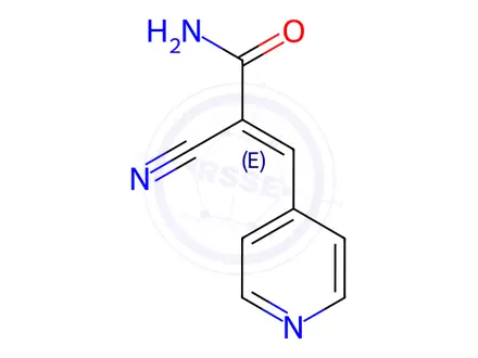 Chemical structure of 2-CYANO-3-(4-PYRIDINYL)ACRYLAMIDE