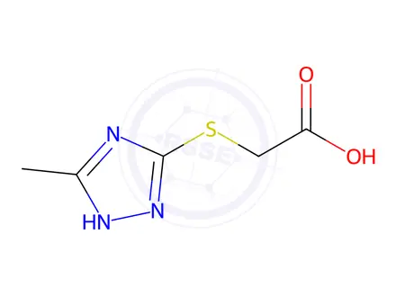 Chemical structure of [(3-Methyl-1H-1,2,4-triazol-5-yl)thio]acetic acid