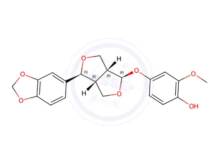 Chemical structure of SESAMOLINOL